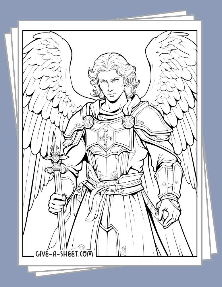 Free archangel coloring pages to download.