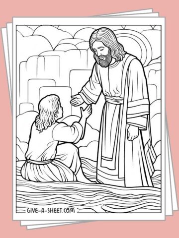 Printable baptism coloring pages free download.