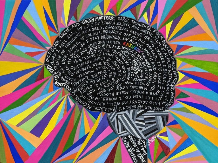 Brain collage digital art.
