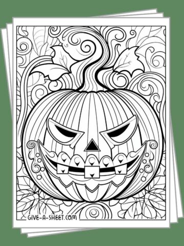 Printable halloween zentangle coloring pages free download.