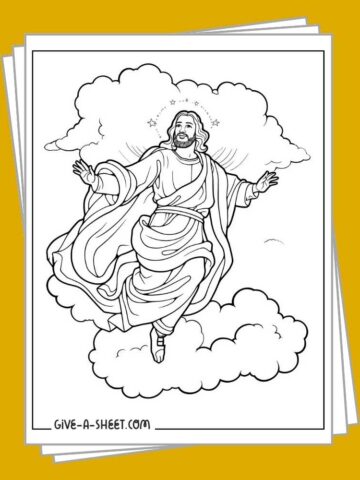 Printable Jesus calming the storm coloring pages.