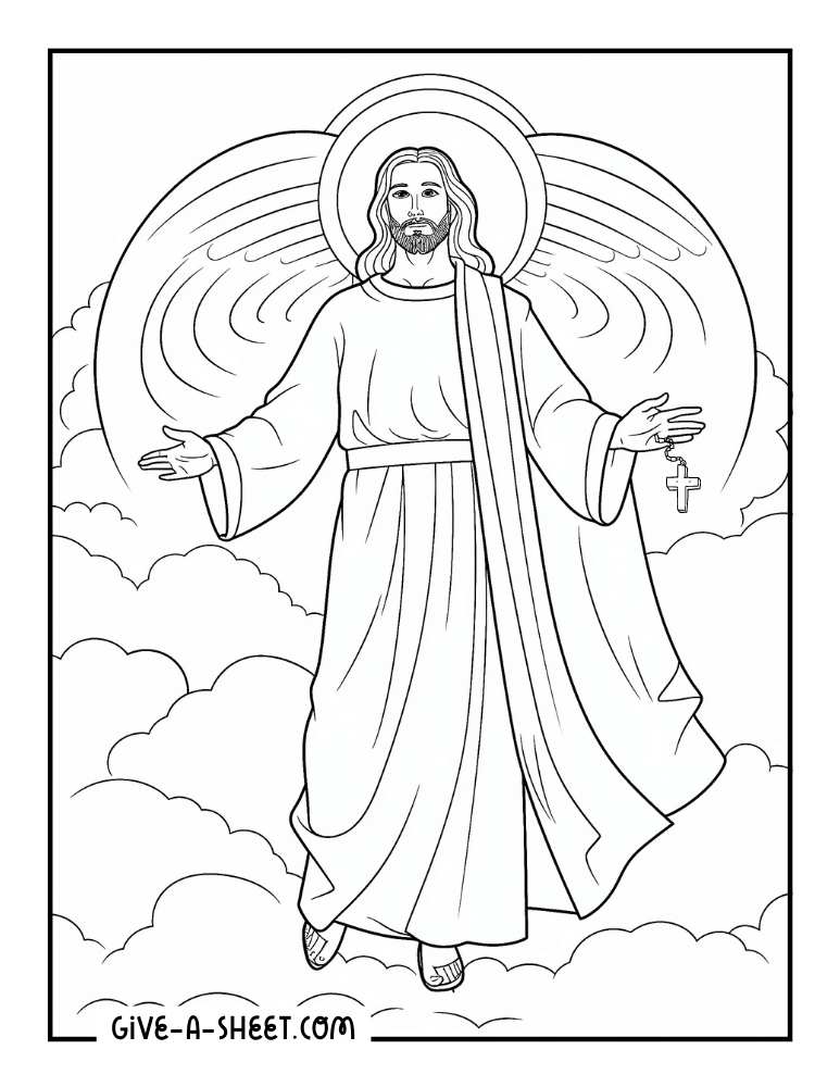 Jesus has risen coloring sheet.
