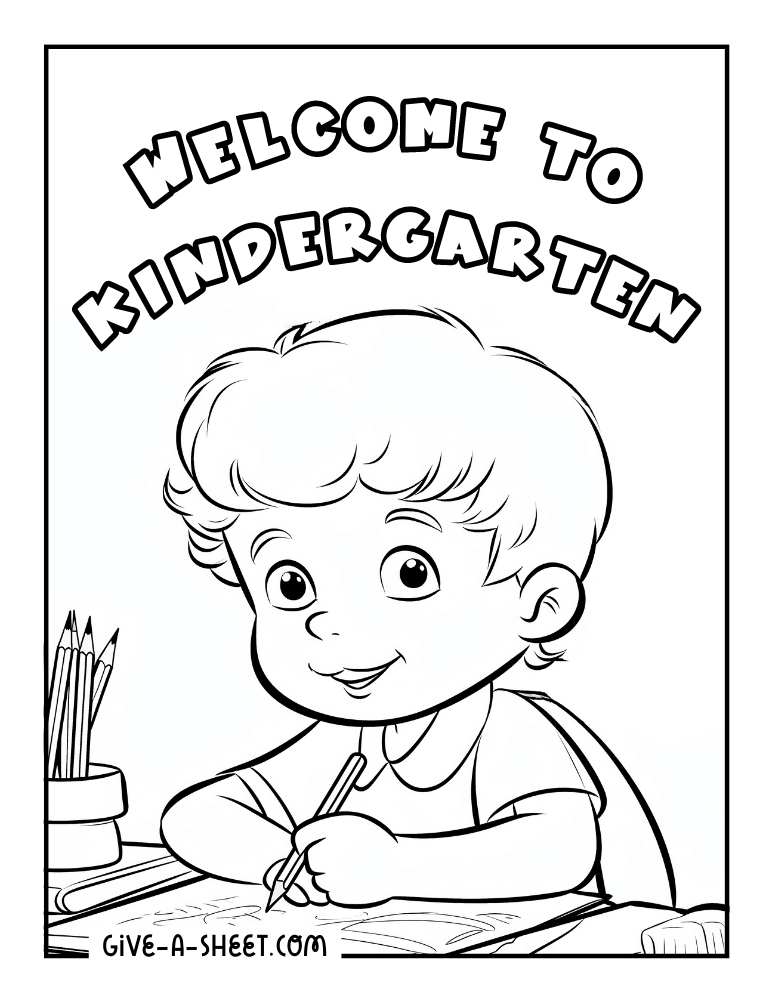 Welcome back kids of all ages to school coloring sheet.