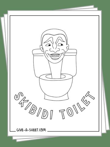 Printable free skibidi toilet coloring pages.