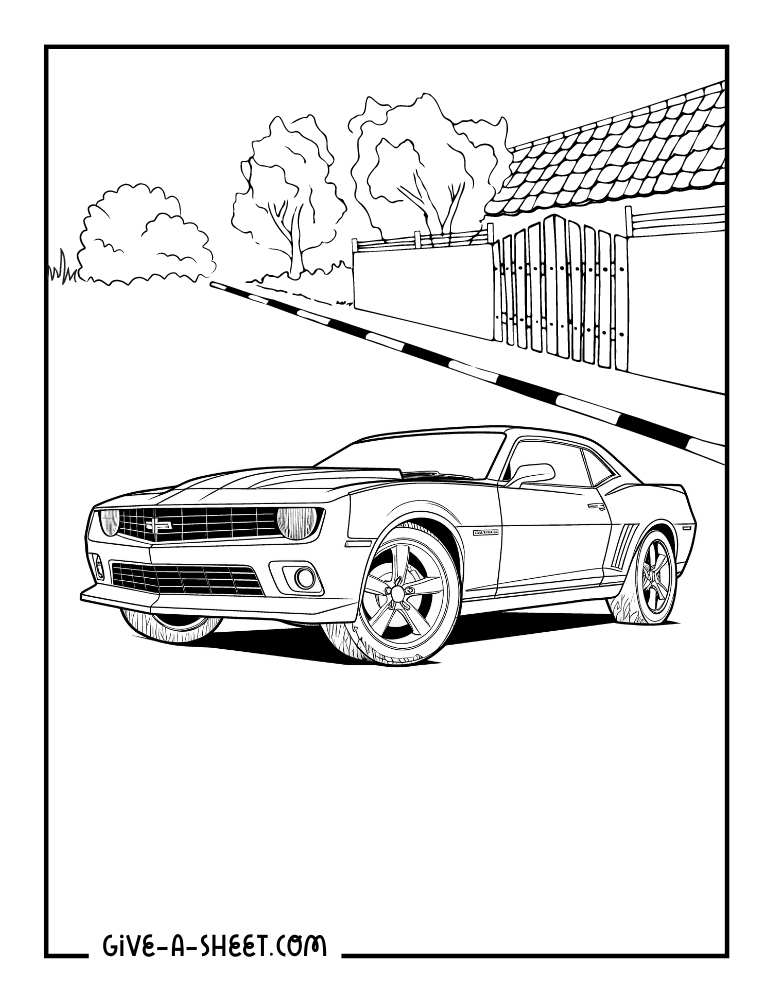 Fast Car racer coloring page.