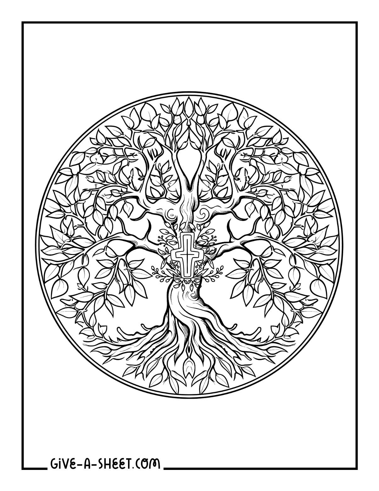 Christian Maple trees coloring page.