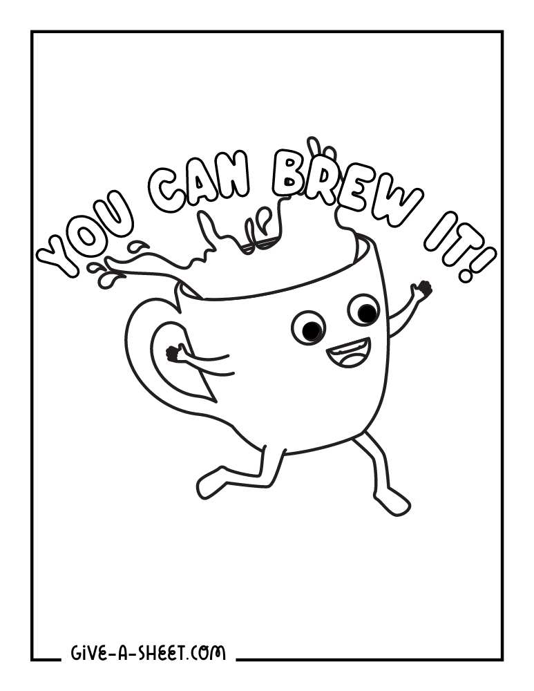 Brewed coffee cup clipart Starbucks coloring page.