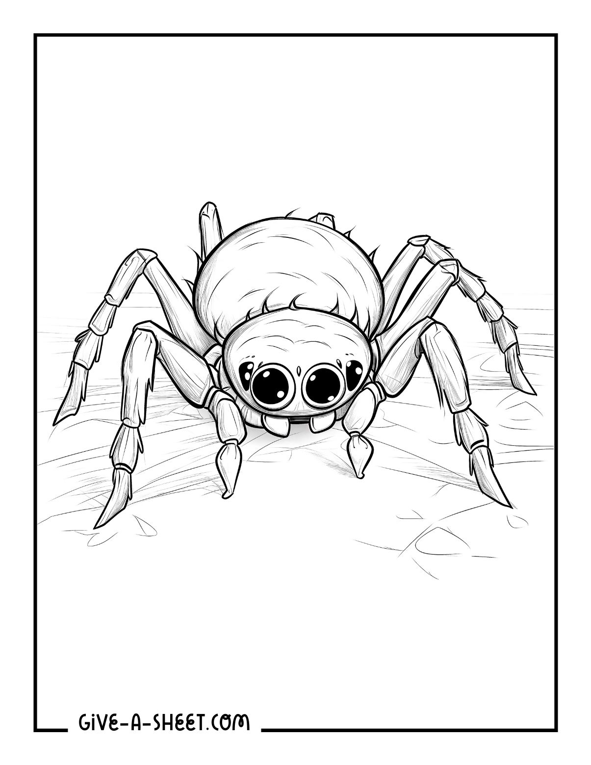 Furry tarantula new coloring pages.
