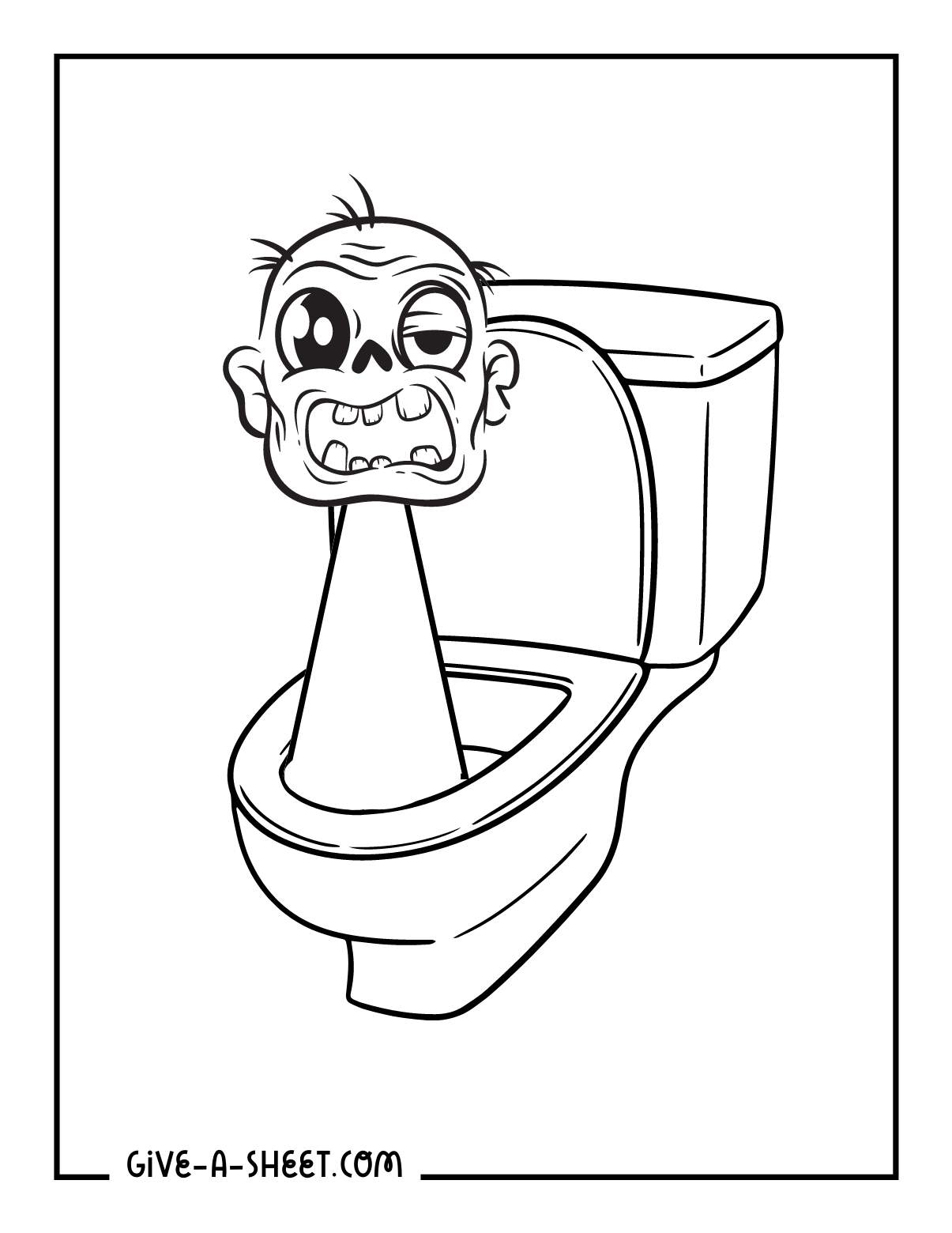 Skibidi impostors toilet coloring page.