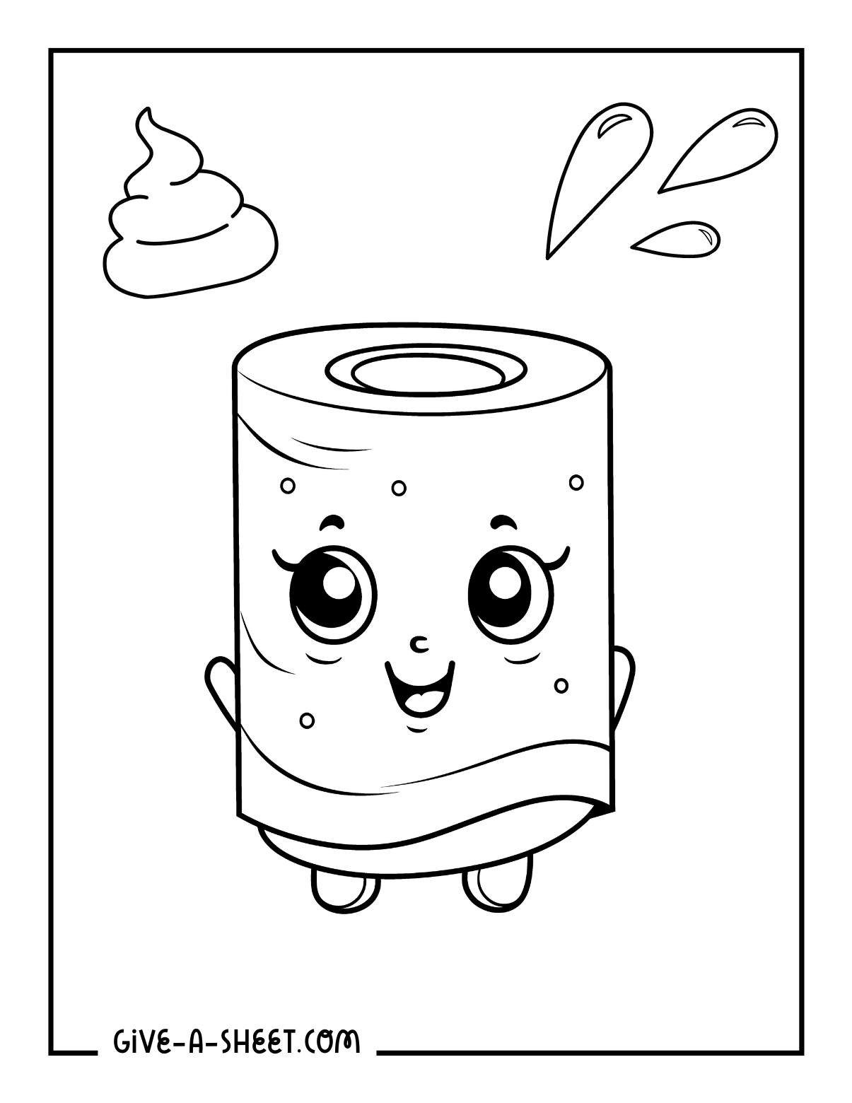 Toilet paper best thing for toilet training coloring sheet.