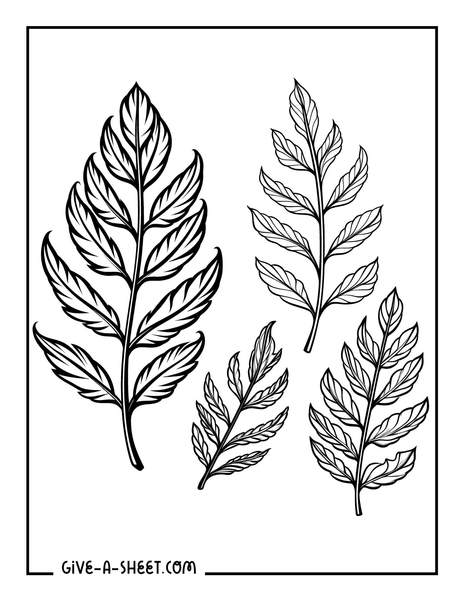 Fall leaf hunt coloring page.