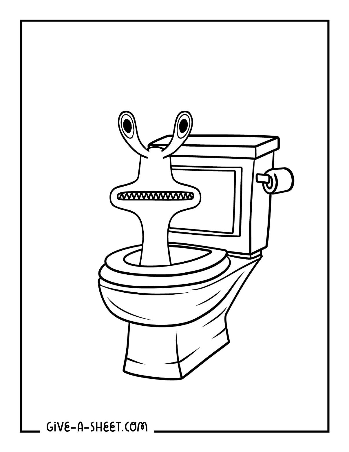 Skibidi war - toilets attack coloring page.