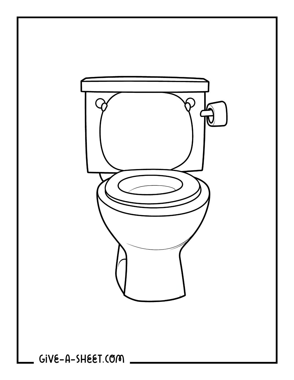 Easy toilet coloring book.