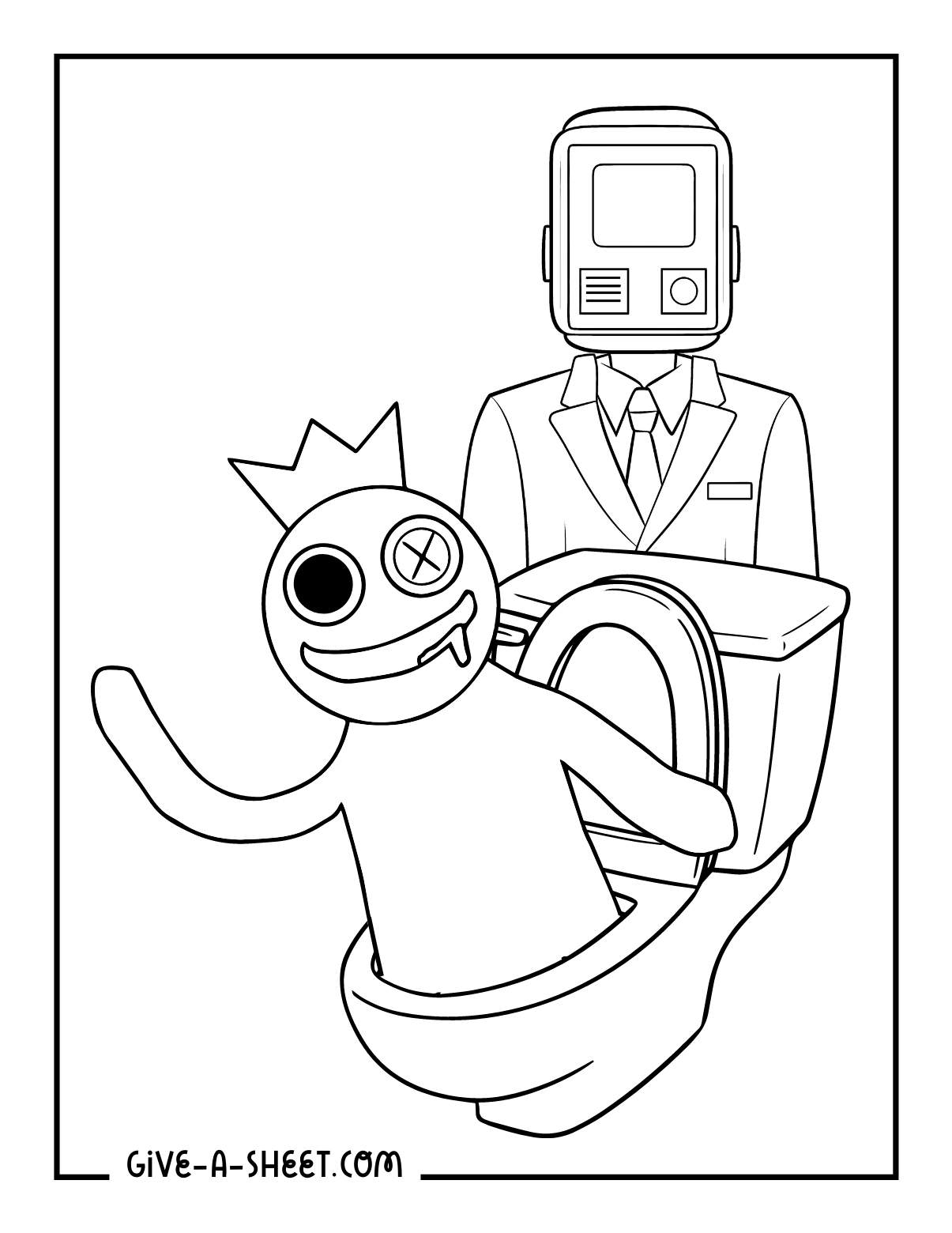 World of skibidi toilet coloring pages for kids.