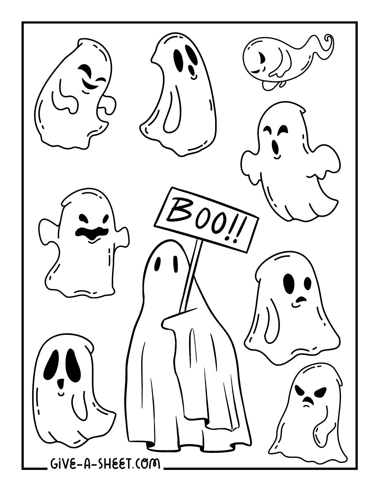 Ghost images halloween coloring pages.