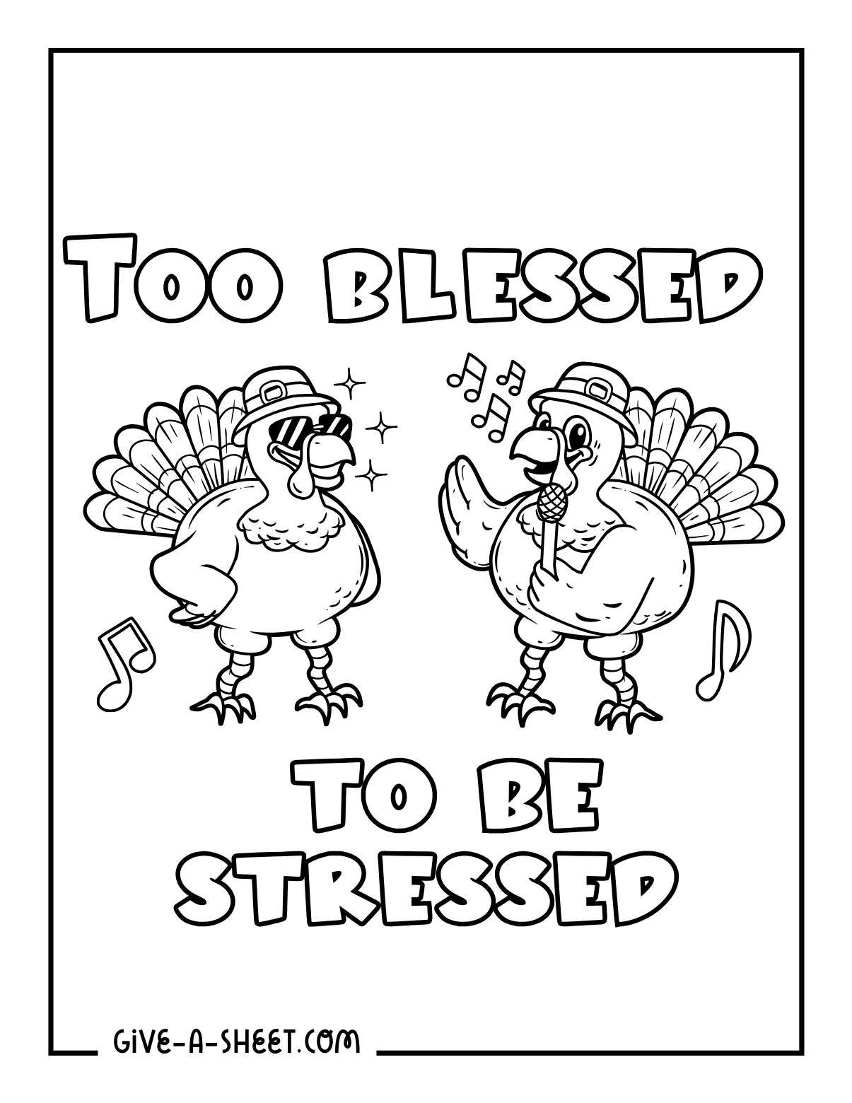 Gratitude on thanksgiving season coloring sheet.