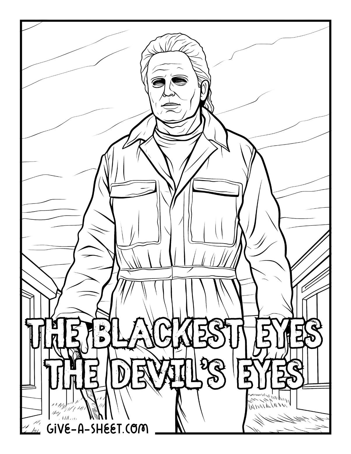 Boogeyman Michael Myers coloring page.
