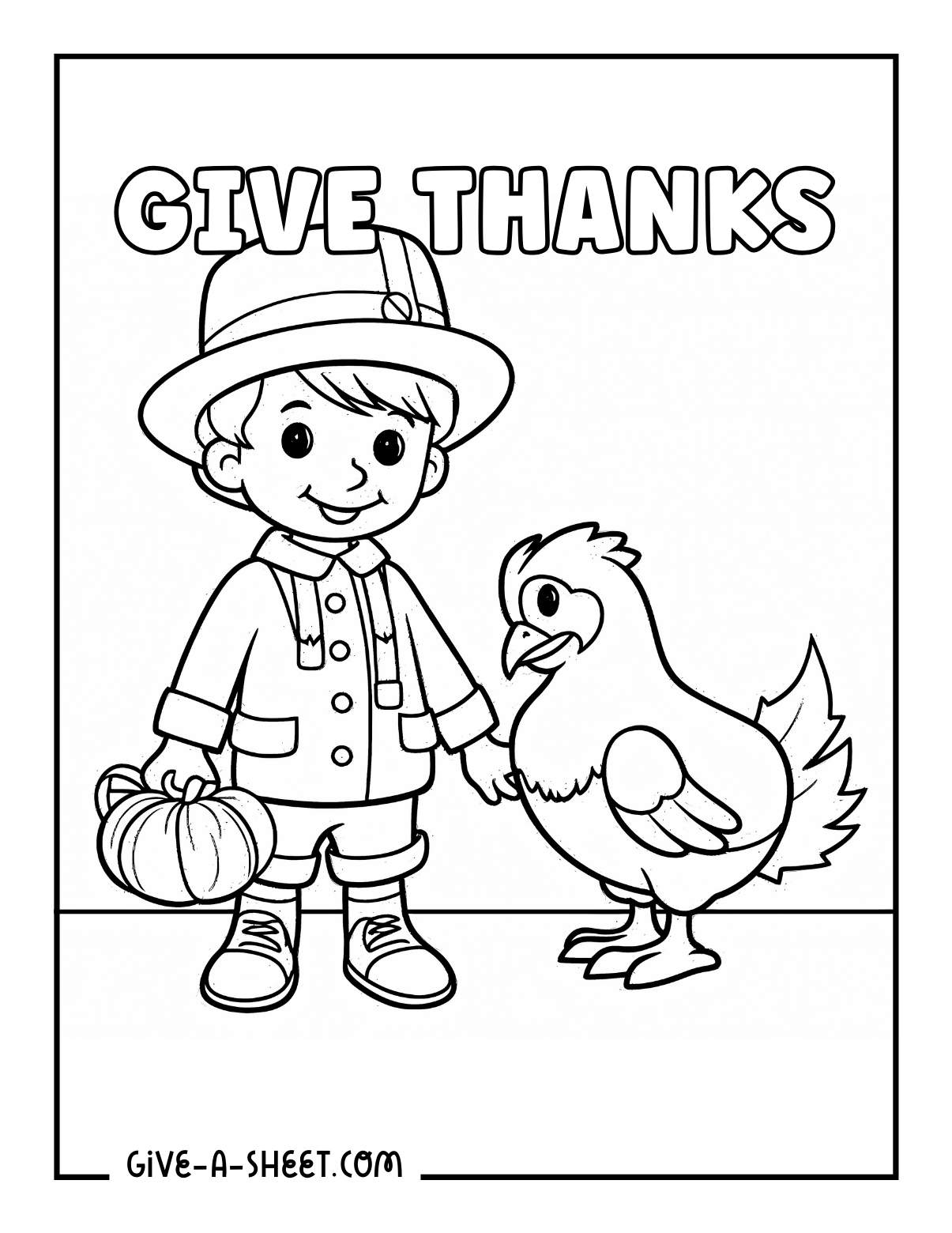 Great thanksgiving coloring pages for kids.